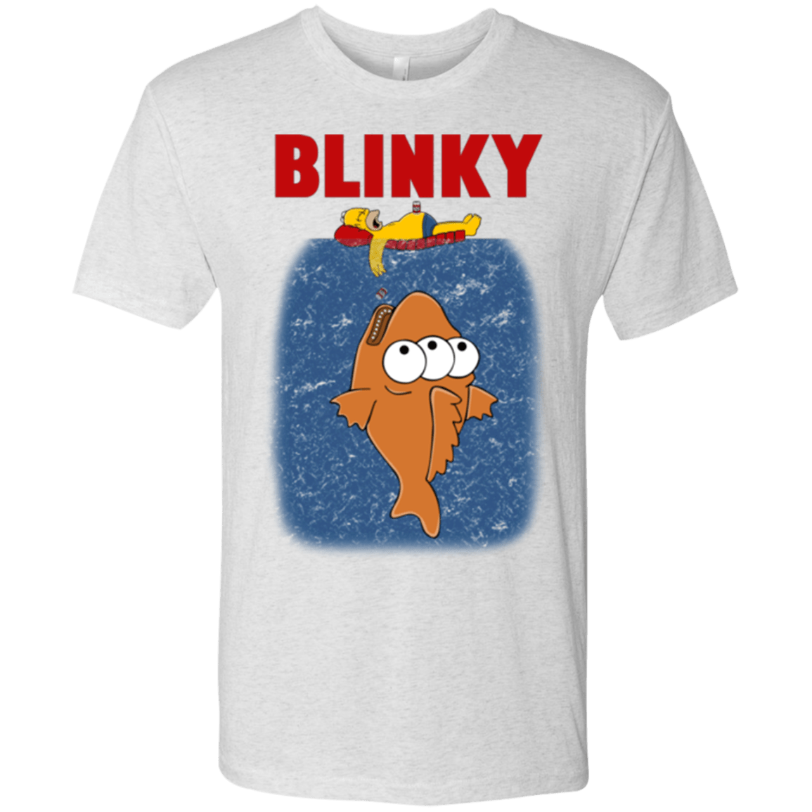 T-Shirts Heather White / Small Blinky Jaws Men's Triblend T-Shirt