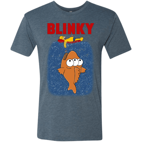 T-Shirts Indigo / Small Blinky Jaws Men's Triblend T-Shirt