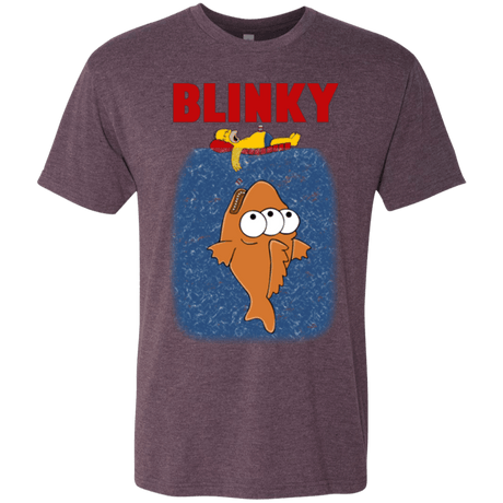 T-Shirts Vintage Purple / Small Blinky Jaws Men's Triblend T-Shirt