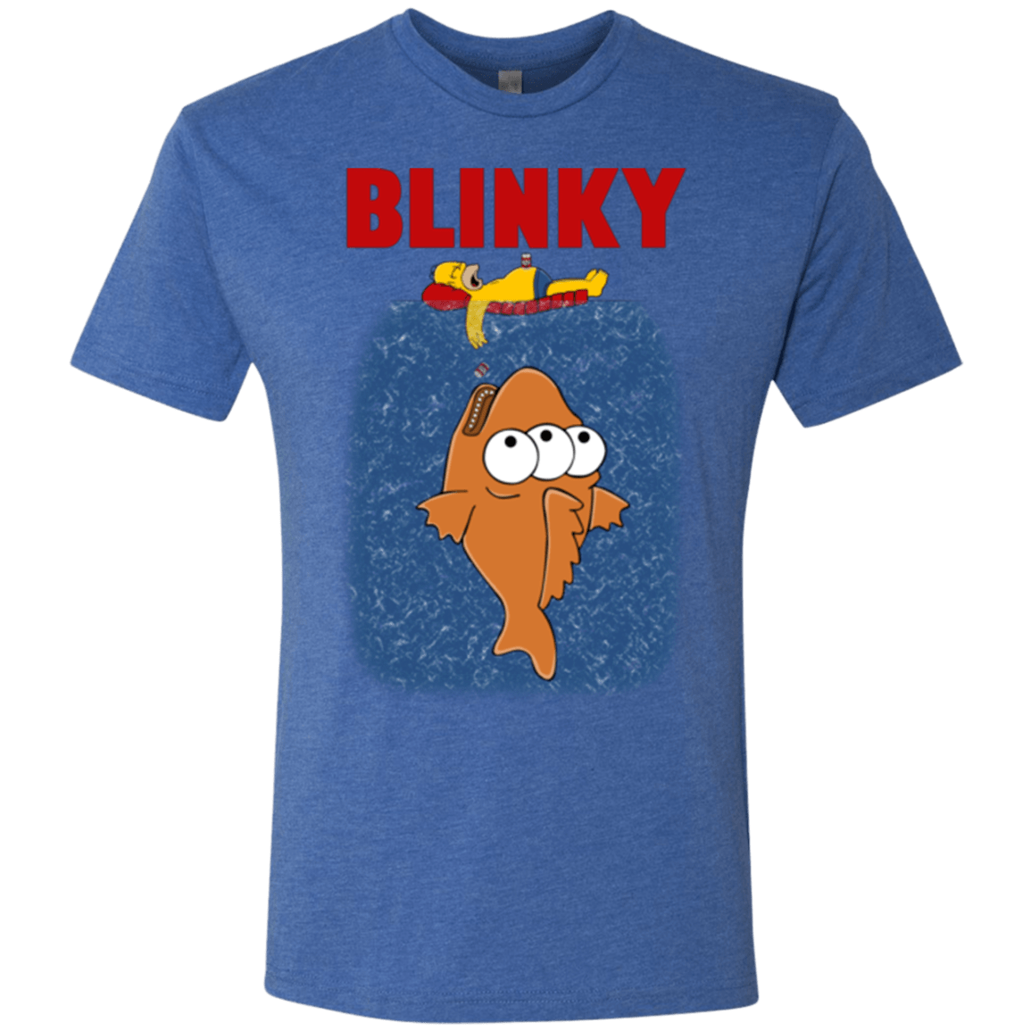 T-Shirts Vintage Royal / Small Blinky Jaws Men's Triblend T-Shirt