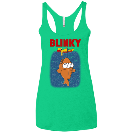 T-Shirts Envy / X-Small Blinky Jaws Women's Triblend Racerback Tank