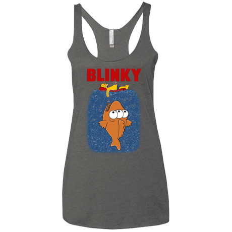 T-Shirts Premium Heather / X-Small Blinky Jaws Women's Triblend Racerback Tank