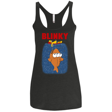 T-Shirts Vintage Black / X-Small Blinky Jaws Women's Triblend Racerback Tank