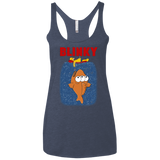 T-Shirts Vintage Navy / X-Small Blinky Jaws Women's Triblend Racerback Tank