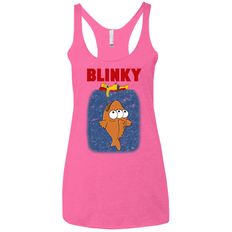 T-Shirts Vintage Pink / X-Small Blinky Jaws Women's Triblend Racerback Tank