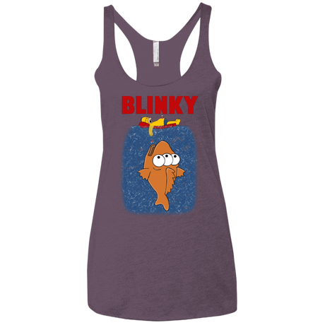 T-Shirts Vintage Purple / X-Small Blinky Jaws Women's Triblend Racerback Tank