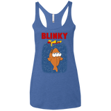 T-Shirts Vintage Royal / X-Small Blinky Jaws Women's Triblend Racerback Tank