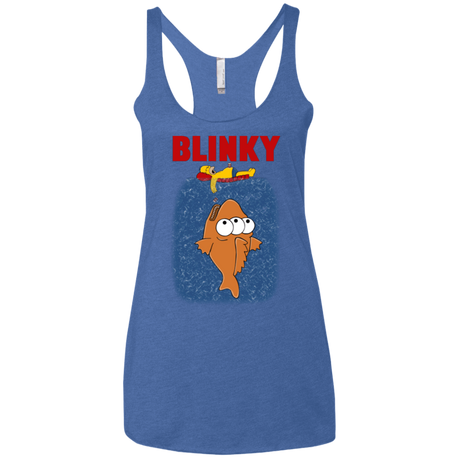 T-Shirts Vintage Royal / X-Small Blinky Jaws Women's Triblend Racerback Tank