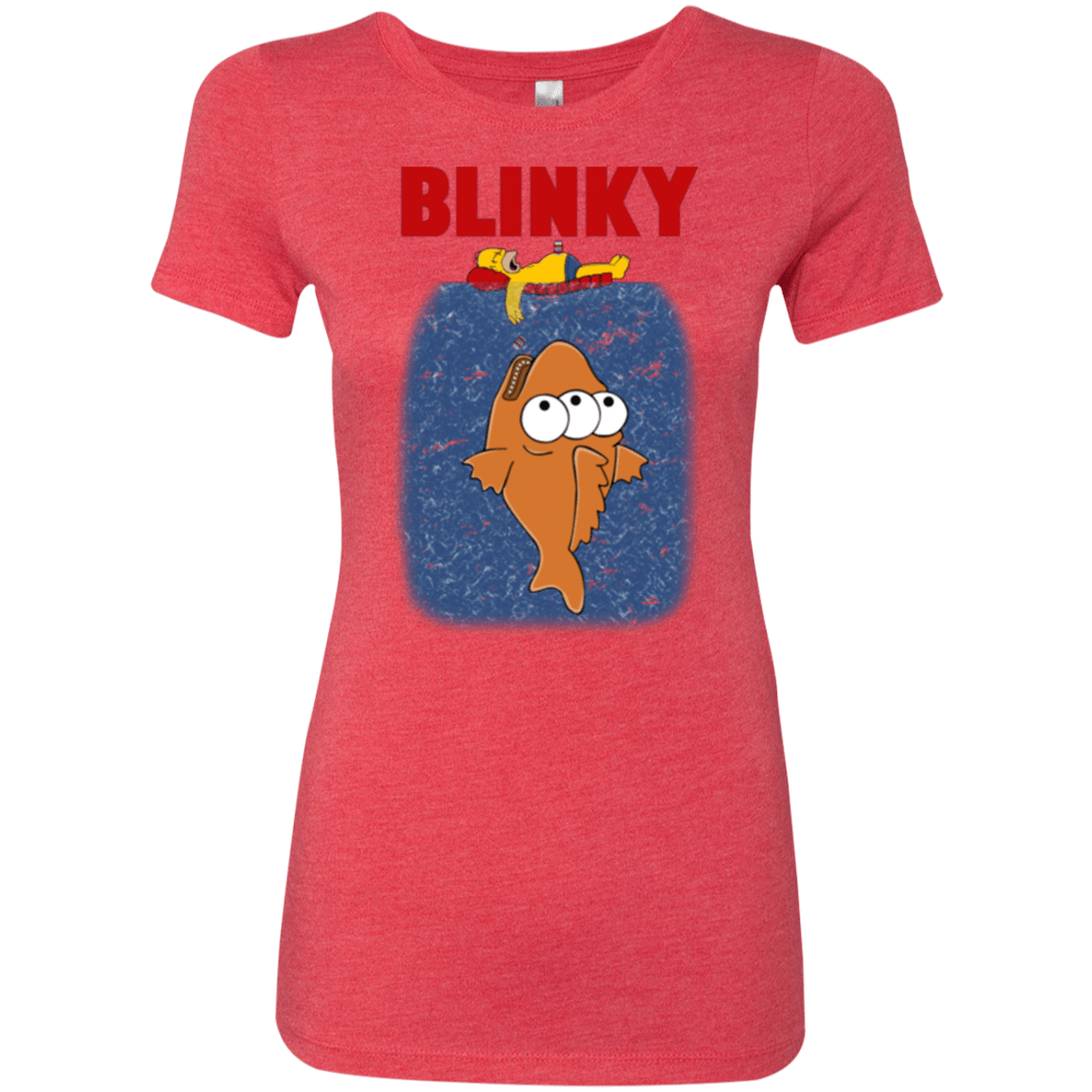 T-Shirts Vintage Red / Small Blinky Jaws Women's Triblend T-Shirt