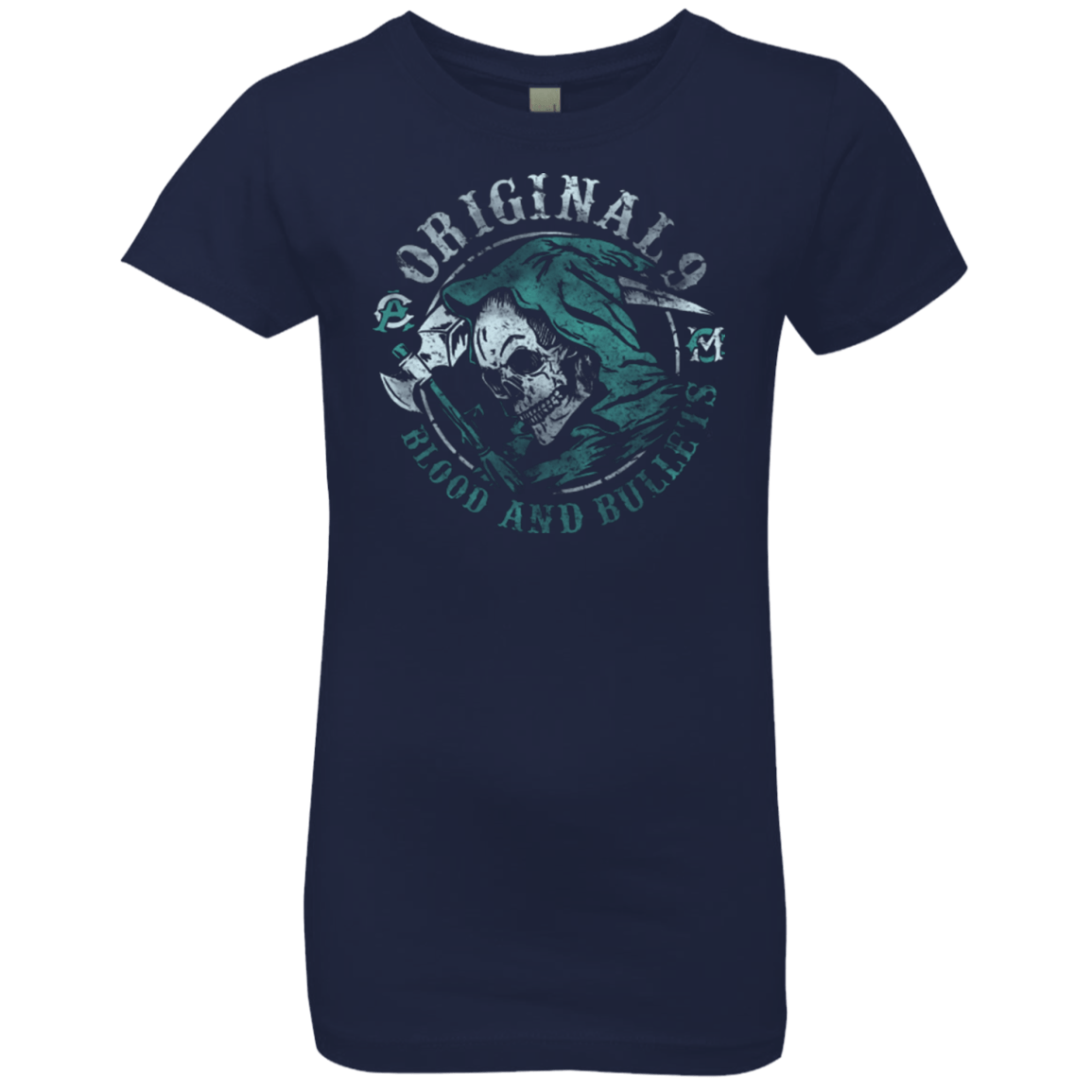 T-Shirts Midnight Navy / YXS Blood and Bullets Girls Premium T-Shirt