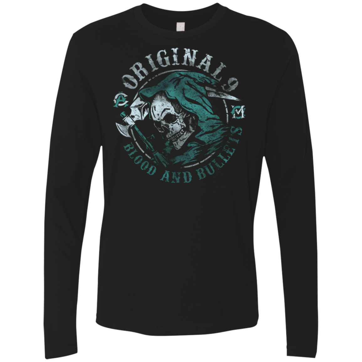 T-Shirts Black / Small Blood and Bullets Men's Premium Long Sleeve