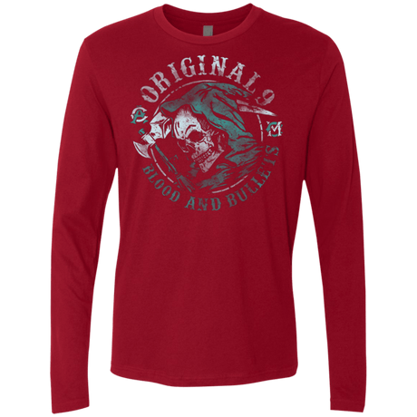 T-Shirts Cardinal / Small Blood and Bullets Men's Premium Long Sleeve