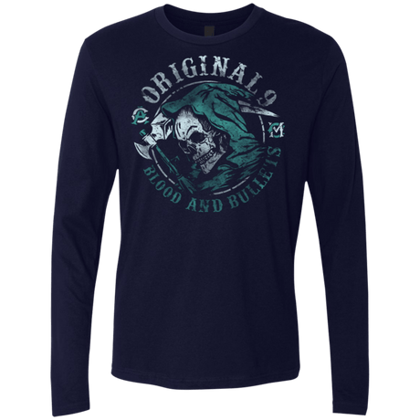 T-Shirts Midnight Navy / Small Blood and Bullets Men's Premium Long Sleeve