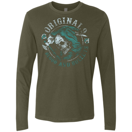 T-Shirts Military Green / Small Blood and Bullets Men's Premium Long Sleeve