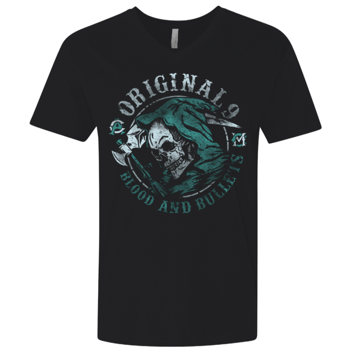 T-Shirts Black / X-Small Blood and Bullets Men's Premium V-Neck