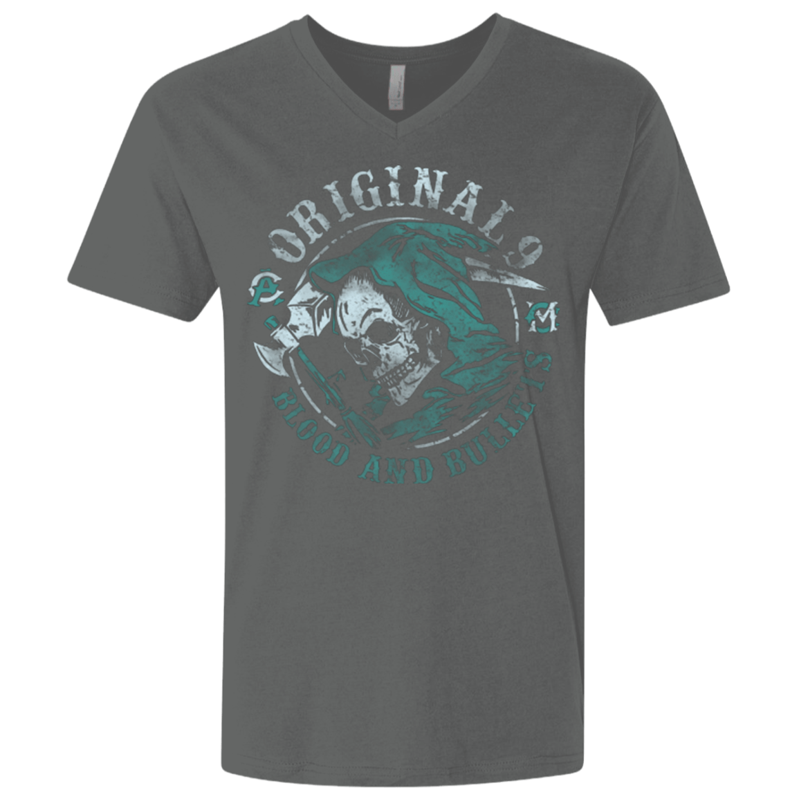 T-Shirts Heavy Metal / X-Small Blood and Bullets Men's Premium V-Neck