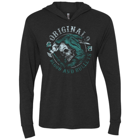 T-Shirts Vintage Black / X-Small Blood and Bullets Triblend Long Sleeve Hoodie Tee