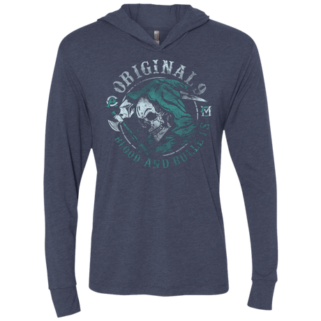 T-Shirts Vintage Navy / X-Small Blood and Bullets Triblend Long Sleeve Hoodie Tee