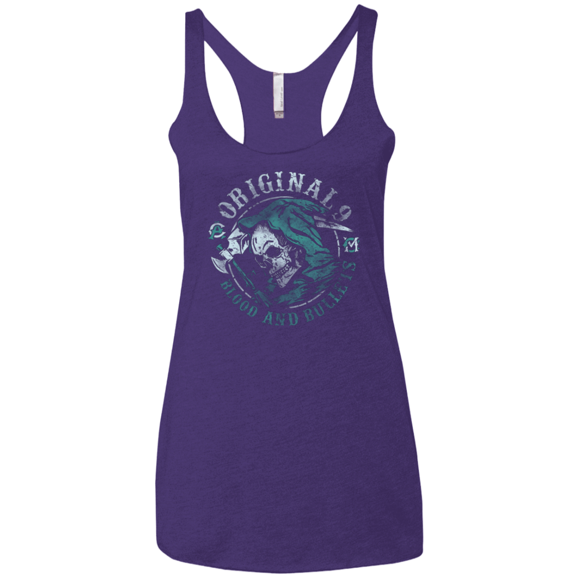 T-Shirts Purple / X-Small Blood and Bullets Women's Triblend Racerback Tank