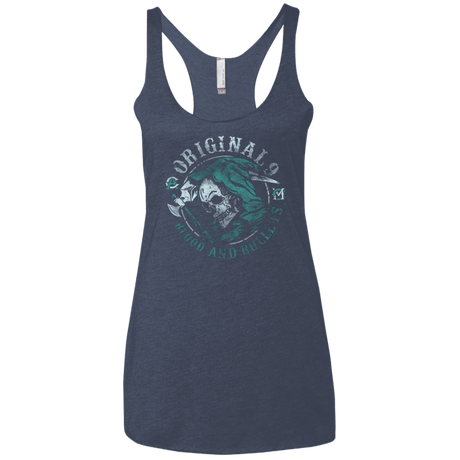 T-Shirts Vintage Navy / X-Small Blood and Bullets Women's Triblend Racerback Tank
