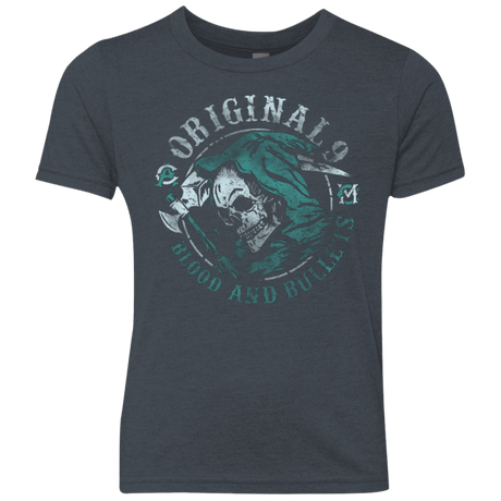 T-Shirts Vintage Navy / YXS Blood and Bullets Youth Triblend T-Shirt