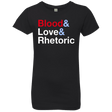 T-Shirts Black / YXS Blood Love Rhetoric Girls Premium T-Shirt