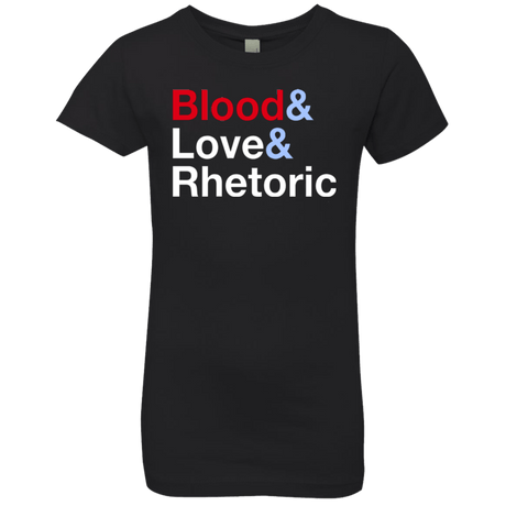 T-Shirts Black / YXS Blood Love Rhetoric Girls Premium T-Shirt
