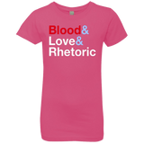 T-Shirts Hot Pink / YXS Blood Love Rhetoric Girls Premium T-Shirt