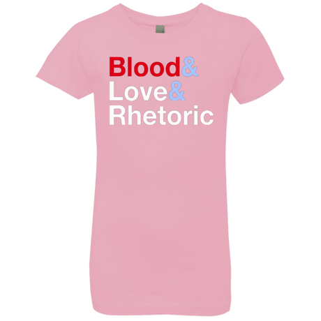 T-Shirts Light Pink / YXS Blood Love Rhetoric Girls Premium T-Shirt