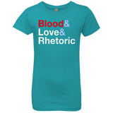 T-Shirts Tahiti Blue / YXS Blood Love Rhetoric Girls Premium T-Shirt