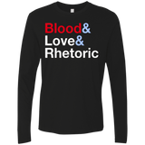 T-Shirts Black / Small Blood Love Rhetoric Men's Premium Long Sleeve