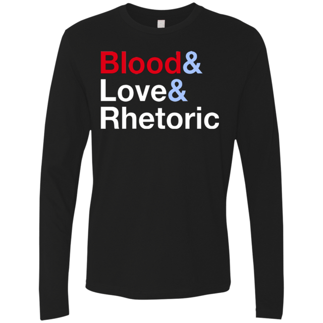 T-Shirts Black / Small Blood Love Rhetoric Men's Premium Long Sleeve