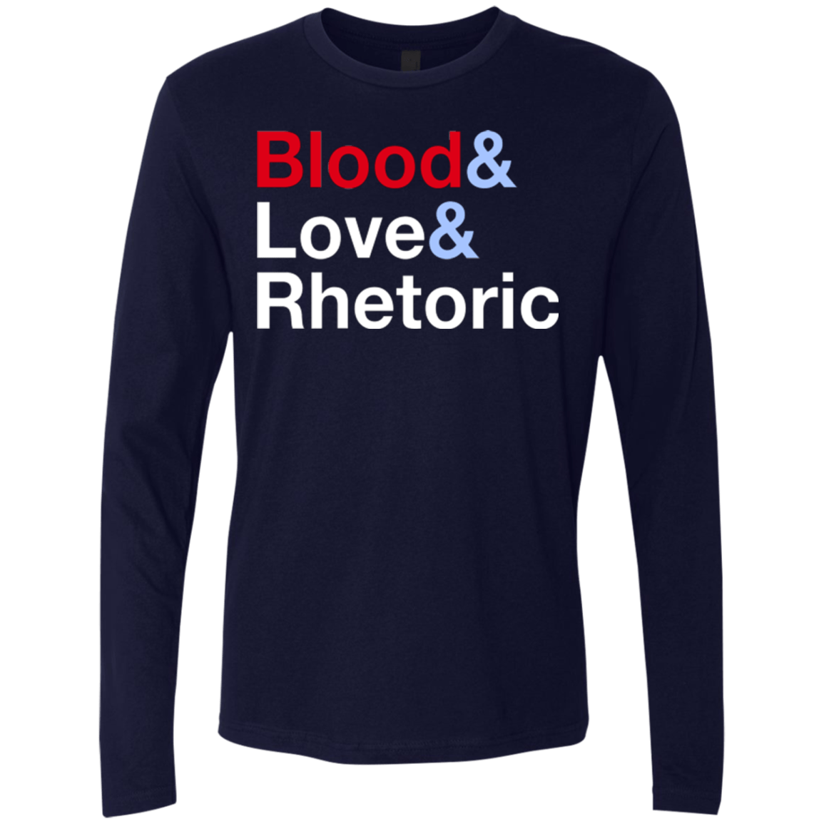 T-Shirts Midnight Navy / Small Blood Love Rhetoric Men's Premium Long Sleeve