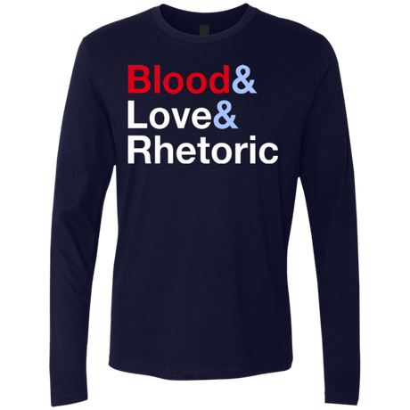 T-Shirts Midnight Navy / Small Blood Love Rhetoric Men's Premium Long Sleeve