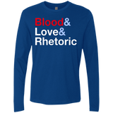 T-Shirts Royal / Small Blood Love Rhetoric Men's Premium Long Sleeve