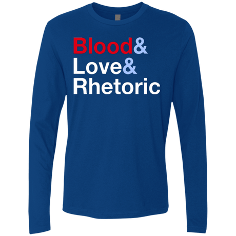 T-Shirts Royal / Small Blood Love Rhetoric Men's Premium Long Sleeve