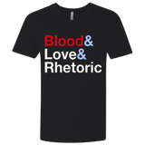 T-Shirts Black / X-Small Blood Love Rhetoric Men's Premium V-Neck
