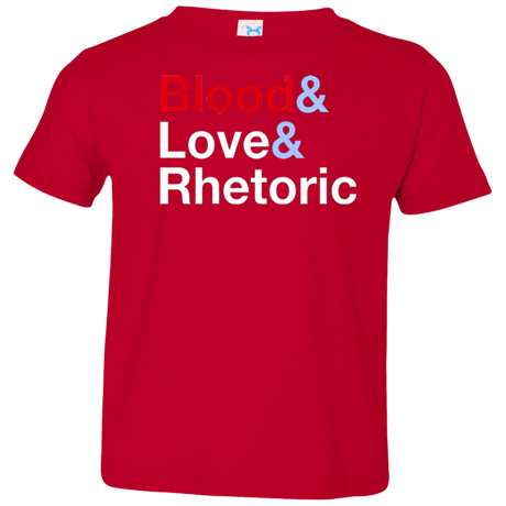 T-Shirts Red / 2T Blood Love Rhetoric Toddler Premium T-Shirt