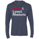 T-Shirts Vintage Navy / X-Small Blood Love Rhetoric Triblend Long Sleeve Hoodie Tee