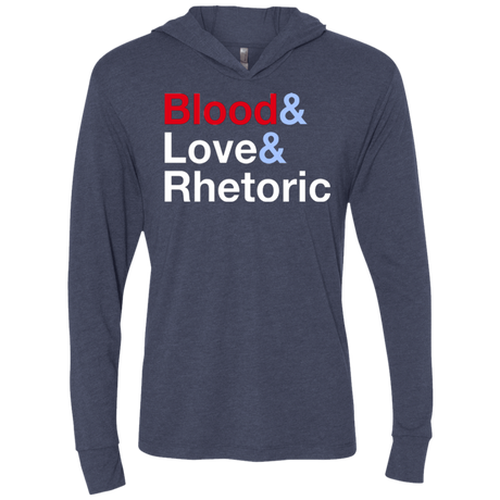 T-Shirts Vintage Navy / X-Small Blood Love Rhetoric Triblend Long Sleeve Hoodie Tee