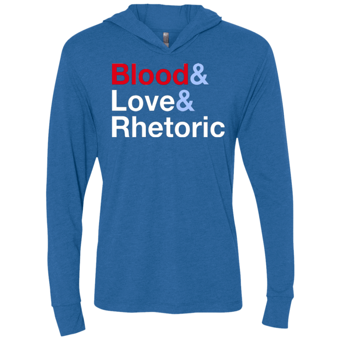 T-Shirts Vintage Royal / X-Small Blood Love Rhetoric Triblend Long Sleeve Hoodie Tee