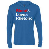 T-Shirts Vintage Royal / X-Small Blood Love Rhetoric Triblend Long Sleeve Hoodie Tee