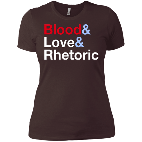 T-Shirts Dark Chocolate / X-Small Blood Love Rhetoric Women's Premium T-Shirt