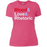 T-Shirts Hot Pink / X-Small Blood Love Rhetoric Women's Premium T-Shirt