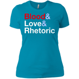 T-Shirts Turquoise / X-Small Blood Love Rhetoric Women's Premium T-Shirt
