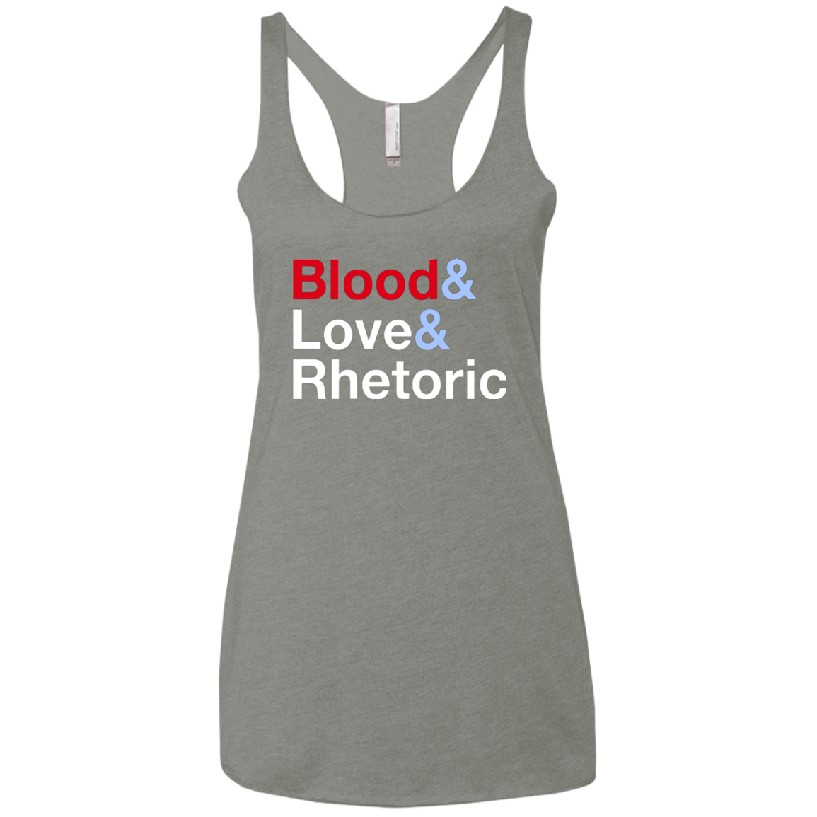 T-Shirts Venetian Grey / X-Small Blood Love Rhetoric Women's Triblend Racerback Tank