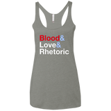 T-Shirts Venetian Grey / X-Small Blood Love Rhetoric Women's Triblend Racerback Tank