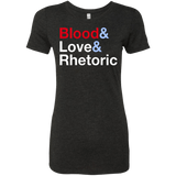 T-Shirts Vintage Black / Small Blood Love Rhetoric Women's Triblend T-Shirt