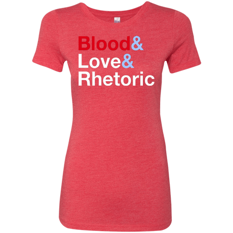 T-Shirts Vintage Red / Small Blood Love Rhetoric Women's Triblend T-Shirt