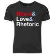 T-Shirts Vintage Black / YXS Blood Love Rhetoric Youth Triblend T-Shirt